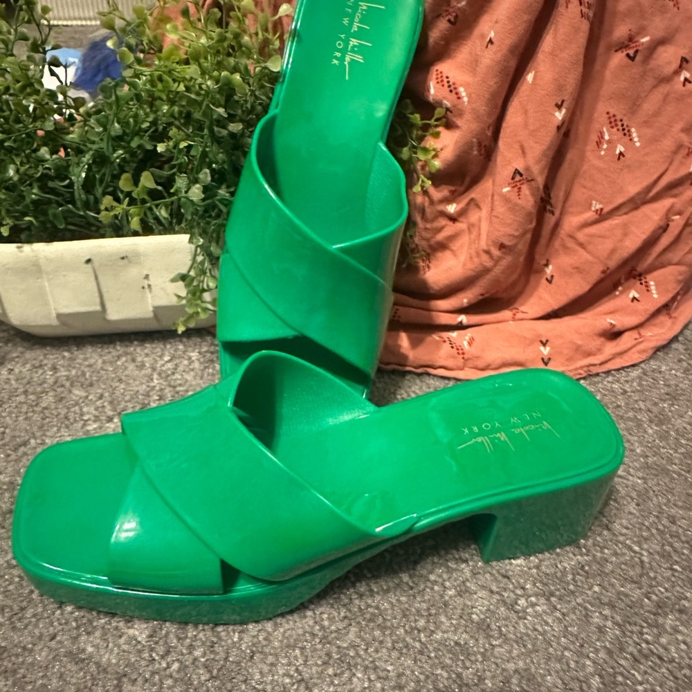 LFL by Lust for Life Green Platform Sandals